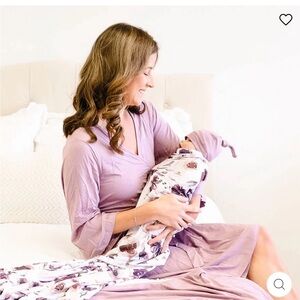 Caden Lane DUSTY PURPLE BAMBOO KNIT MATERNITY ROBE